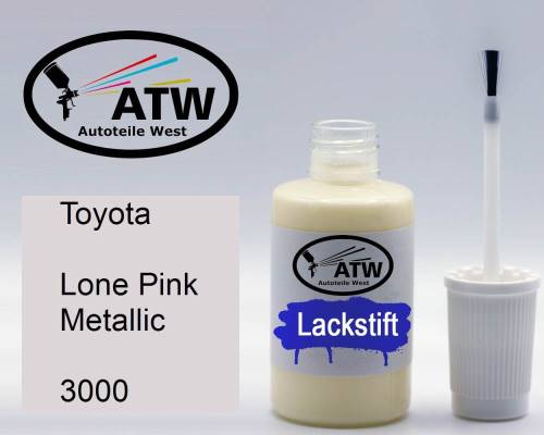 Toyota, Lone Pink Metallic, 3000: 20ml Lackstift, von ATW Autoteile West.